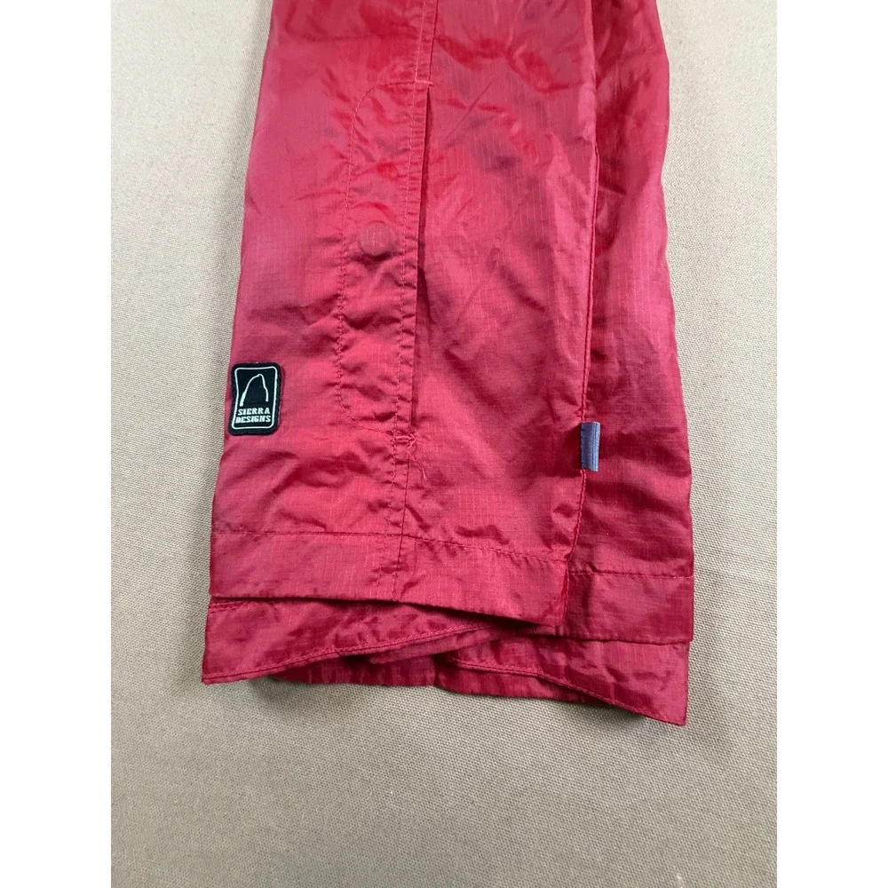 VTG Sierra Designs‎ Kids Red Hooded Lightweight Rain Windbreaker Jacket XL